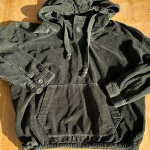 American Eagle Outfitters Olive Green Corduroy Hoodie